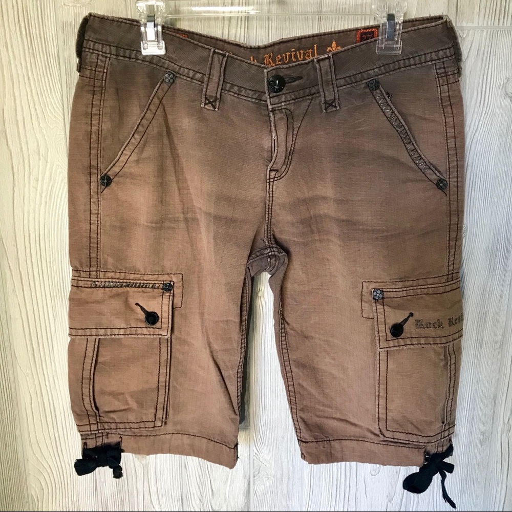 Rock Revival Cargo Shorts Sz 27